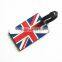 personalized Union Jack shaped luggage tag