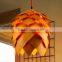 Creative personality pineal Nordic wood chandelie artichoke Lamp bedroom lamp