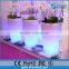 remote control PE decorative led glowing vase light,led flower pot lighting