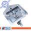 Flush Mount Polished Stainless Steel Key-Locking Recessed Truck Toolbox Latch