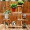 Wooden tall flower display pot stand for garden
