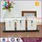 3pcs white slivery cutlery decal embossed ceramic cutlery holder