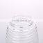 Set 3 Clear Coned Shape Threaded Glass Storage Canister Jars with Metal Lid