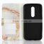 Noble Design High Quality Marble PU Card Bumper/pocket Cell Phone Case for Motorola