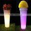 LED large garden flower pots blue /led plastic large lightweight flower pot/flower pot pendant lamp