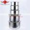 2016 5pcs Stainless Steel Casserole Set Cooking Pot Cookware Set With Lid