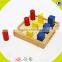 2017 New design toddlers geometry blocks wooden toddler montessori materials W12F011