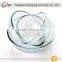Elegant graceful custom wholesale rose carved footed low mixing glass bowl
