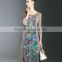Hot design wholesale women pleated tie dye maxi dress