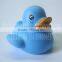 8cm cheap floating blue rubber duck ,promotional blue duck, blue bath duck with logo imprint