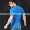 seamless gym apparel men t-shirt print short sleeves with comfortable wicking fibres feature from Fujian