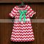 Christmas Clothes Baby Girl Frock Red And White Chevron Dress