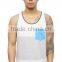 Custom cheap cotton men's tank top with pocket,stripe tank top