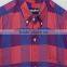100% cotton latest design concise plaid short sleeve oem custom man shirt