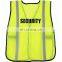 Security mesh vest with hi vis strips logo can be customized