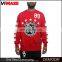 EU style printing fashion Long sleeve red crew neck sweatshirt
