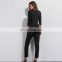 Women Deep V Neck Long Sleeve Jumpsuits Sexy Slim Fit Black Bodycon Jumpsuits For Women 2016 Sexy