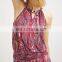 Fancy Sleeveless Women Jumpsuits Printed Jersey Halterneck Jumpsuit