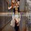 Steampunk washout long brown gloves