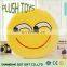 Cute custom stuffed whatsapp emoji yellow round pillow plush toy