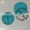 Thin metallic chrome silver round adhesive sticker