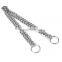 Double row chain collar chrome pet supplies dog collar