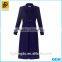 Navy blue women long sleeve fleece coat from Alibaba women coat factory