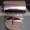 Copper Plating Stainless Steel Soy Candle Jar With Lid having Brass Knob