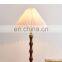 new European style design brass metal with walnut wood with cloth lampshade table lamp and floor lamp with 3C certificate