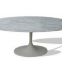 DT1506-18 Luxury contemporary table natural marble top trumpet shape steel base Dining Table