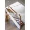Modern Indoor Small Space Stairs Stainless Steel Wooden Straight Staircase