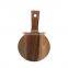 K&B high standard hot wooden round cheese pizza serving cutting board with handle
