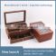 Custom wooden double-layer rosewood Watch glasses jewelry storage box 8 12 bit walnut glasses storage box