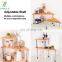 Kitchen Spices Pantry Cabinet Storage Separable 2-Tier Corner Shelves Counter Shelving for Bathroom Cosmetic Organizer