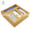 Bamboo Food Bag Storage Organizer for Drawer, Laser Printing Food Sandwich Storage Bag Organizer Holder, Plastic Bag