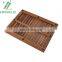 Fashion style Teak Wood Bamboo Bath tub Mat Bamboo Shower Mat with Frame