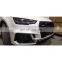 For Audi A4 B9 S4 2017-2019 modified RS4 model PP plastic body kit include front bumper assembly with grille grill