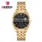 CHENXI 069A Rich Gold Watch Bands Chronograph Date Running Stainless Steel Men Cheap Wrist Watches