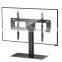 Modern Latest Design Universal Table Top TV Stand with Height Adjustable Glass TV Mount for 32-55