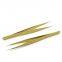 Planting and Grafting False Eyelash Tweezers High Tightness Eyelash Tweezers Golden Eyelash Tweezers Sticker Cute