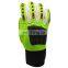 TPR Protection Cotton Palm Impact Mining For Oil And Gas Industry Work Safety Gloves