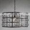 Crystal Chandelier Modern Rectangular Raindrop Ceiling Lighting Fixture Rectangle Chandeliers Pendant LED Light for Dining Room