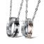 Factory direct selling jewelry mixed batch of small gifts the cross rings Titanium steel couple necklace