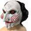 Halloween Saw Latex Mask Creepy Movie Theme Cosplay Man Prank Chainsaw Grimace Horror Headwear Masks