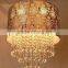 Laser metal matched crystal chandelier pendant lamp