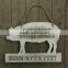 2016 Animal Pig Plane Picture White France Country Gift Decorative Wood Wall Plaque With Signs
