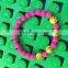 Rainbow colors 2016 new children emoji plastic bead emoticon bracelet