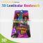 Fancy 3D flip PP plastic bookmarks with animal picture