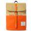 Popular color batch women laptop backpack, canvas drawstring backpack