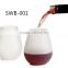 Hot sale food grade FDA and LFGB silicone wine cups and silicone wine glass
